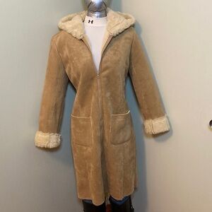 Women's Tan Faux Fur Lined Coat